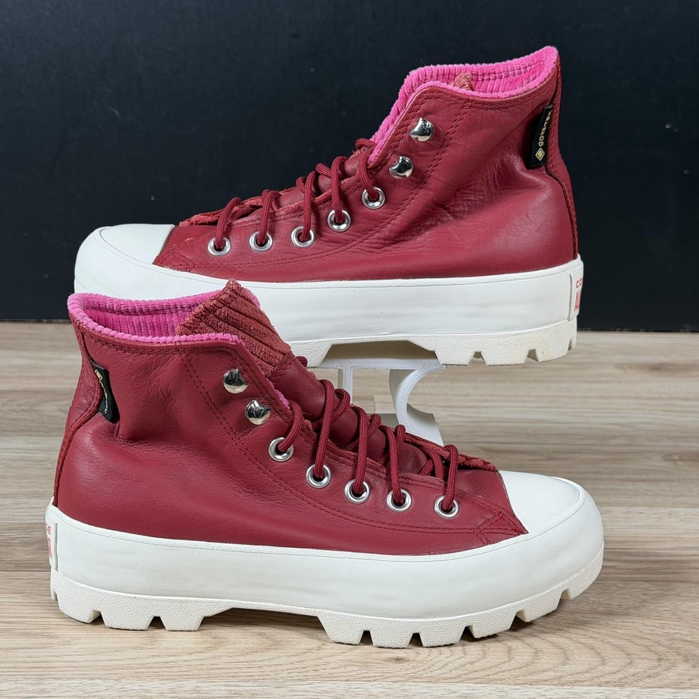 Converse‎ CTAS Lugged GTX Boots Womens 6 Red White Gore-Tex Waterproof 565007C
